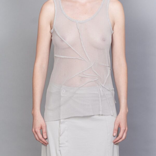 Colpax Crinkled Cotton Mesh Top – Lightweight Textured Layer