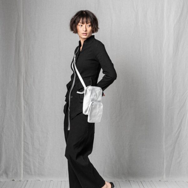 Colpax Twin Pocket Leather Bag – Compact Multi-Compartment Crossbody